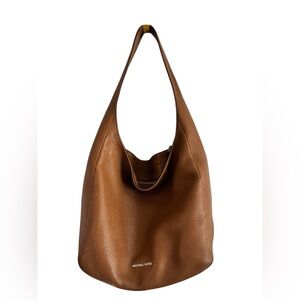 Michael Kors Pebble Lena Large Leather Shoulder Bag - Brown